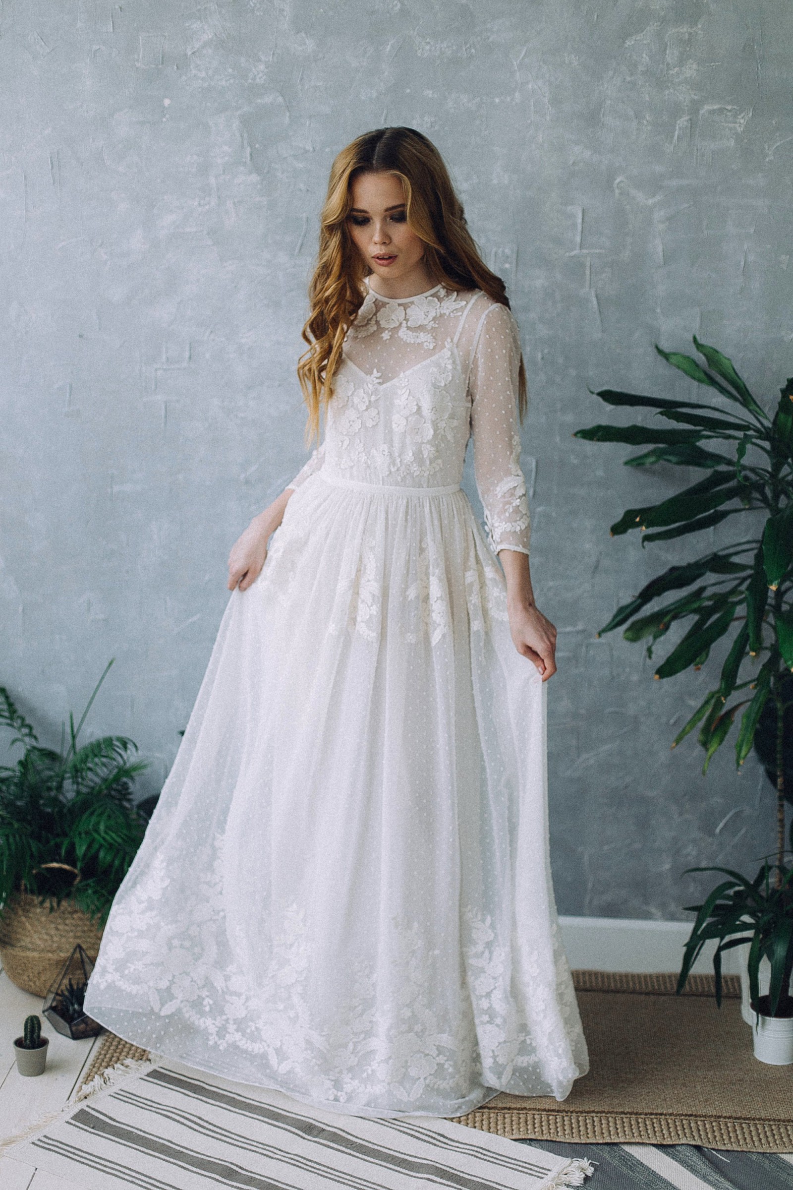 bohemian wedding dress sleeves