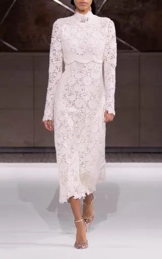 nude dress with white lace Designer Boho Sleeved Lace Oyster Wedding Dress with Nude Slip