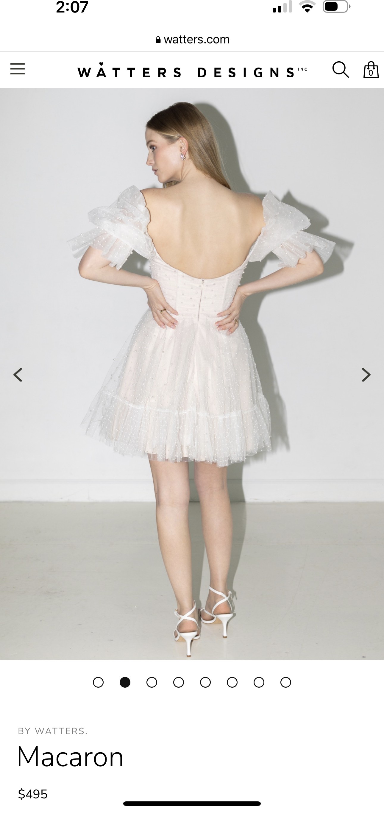 watters sparkler puff sleeve scoop neck sequin embroidered mini dress Ornament Mini Dress By Watters main image 1