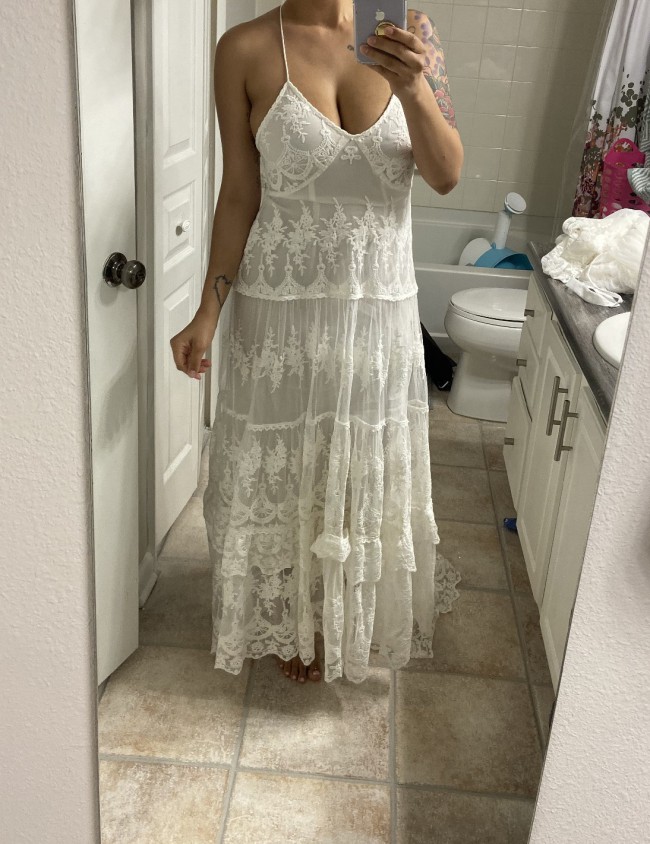 canyon moon mesh gown