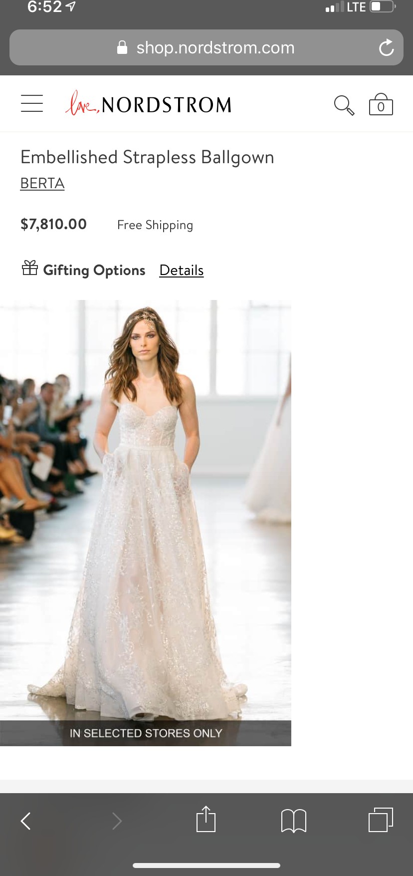 Berta bridal outlet nordstrom