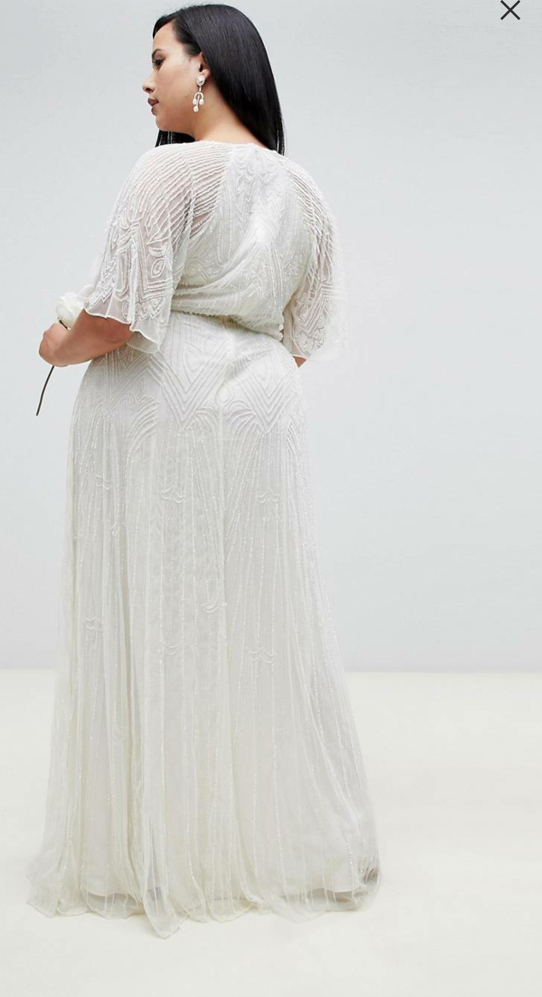 Asos edition deco embellished wedding clearance dress