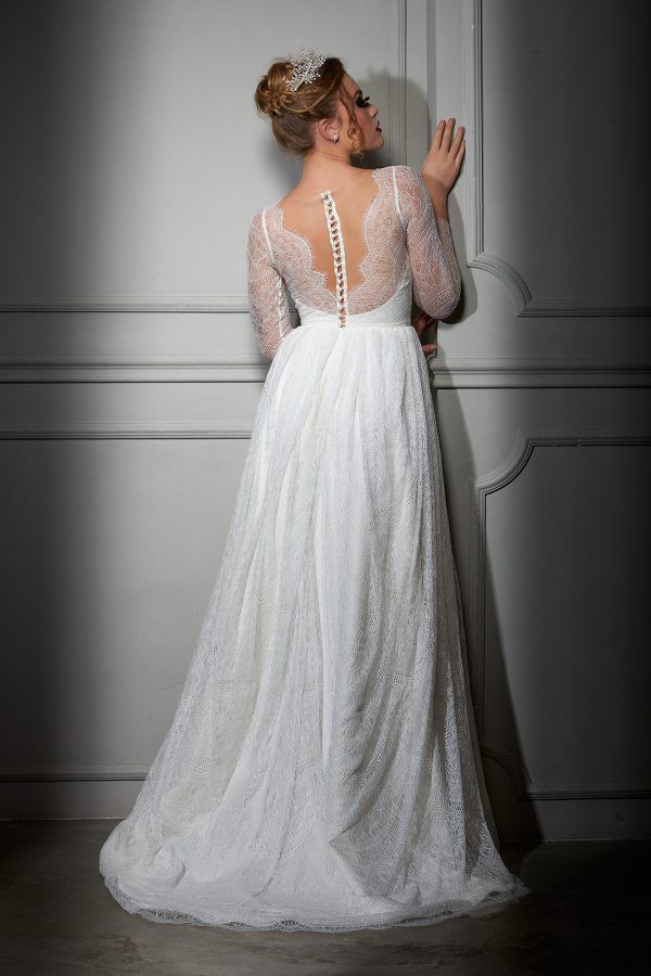Maison Estrella Fine Italian ivory Lace Dress - Ivet