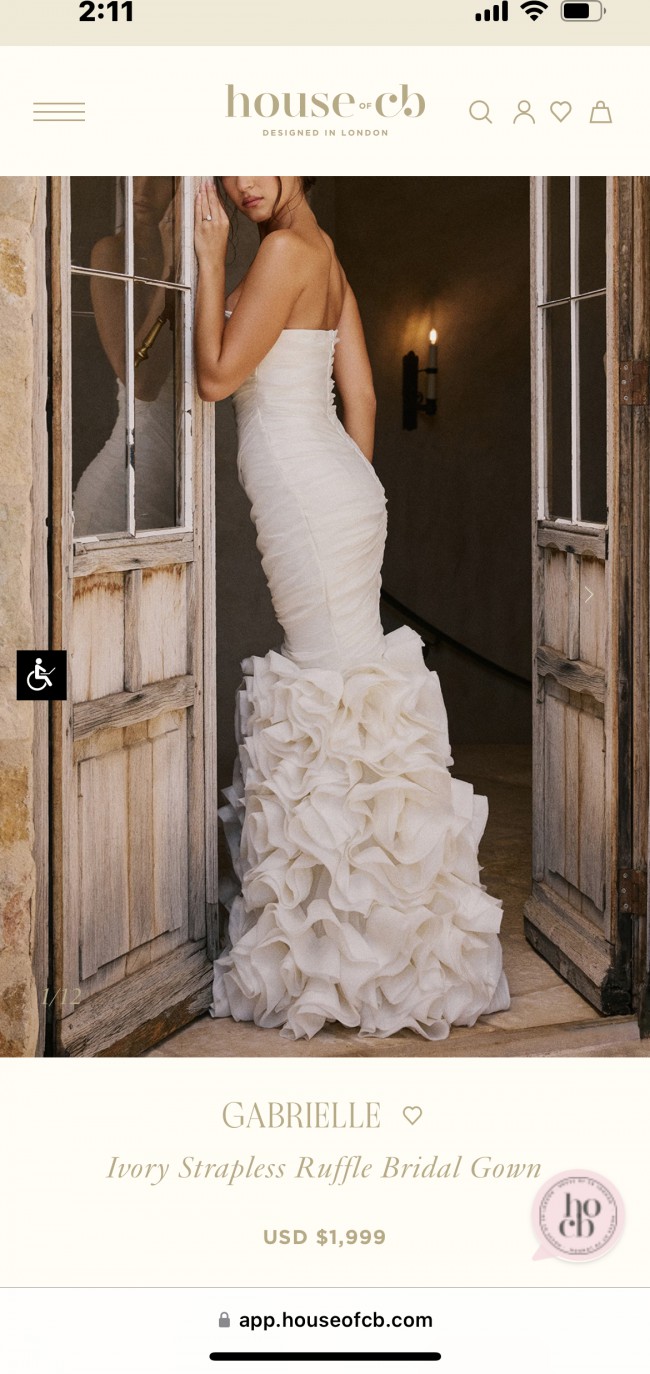 House Of CB, Gabrielle White-M New Wedding Dress Save 48% Stillwhite