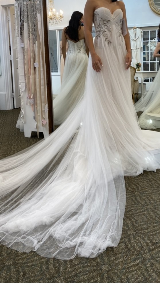 white christmas dresses EMBELLISHED GRECIAN NECK CUT GOWN WITH TWO TAILS – INCANTO FASHION