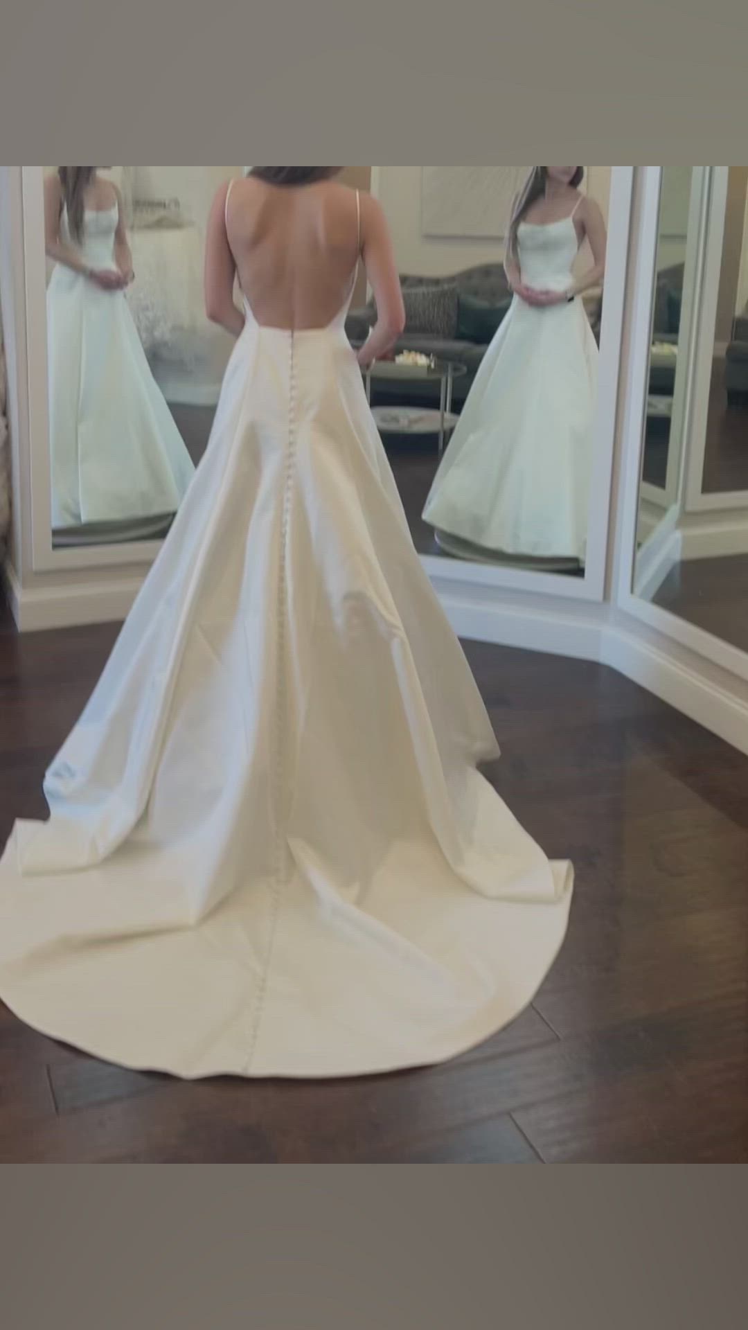 Mikaella Bridal, Royal Duchesse Satin Wedding Dress - Style M2461
