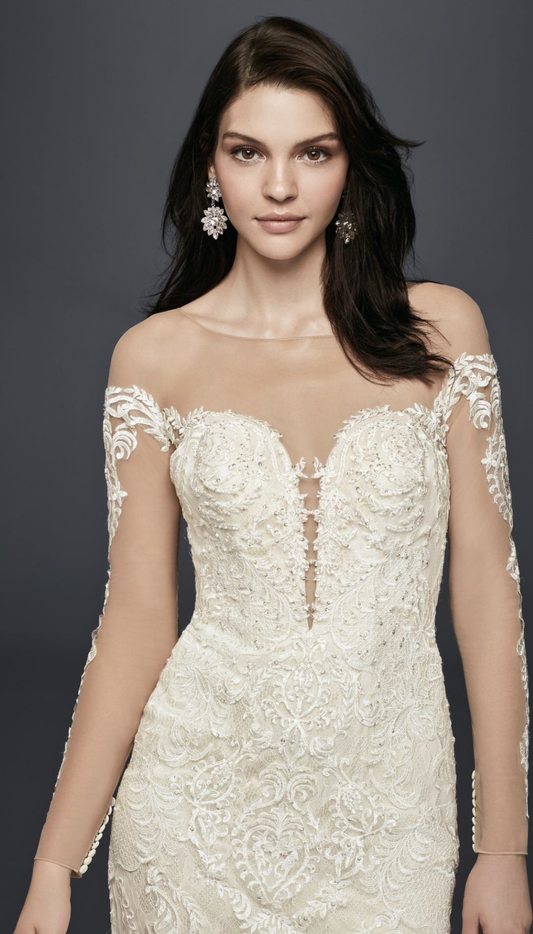 Galina Signature Illusion sleeve lace wedding dress New Wedding Dress ...