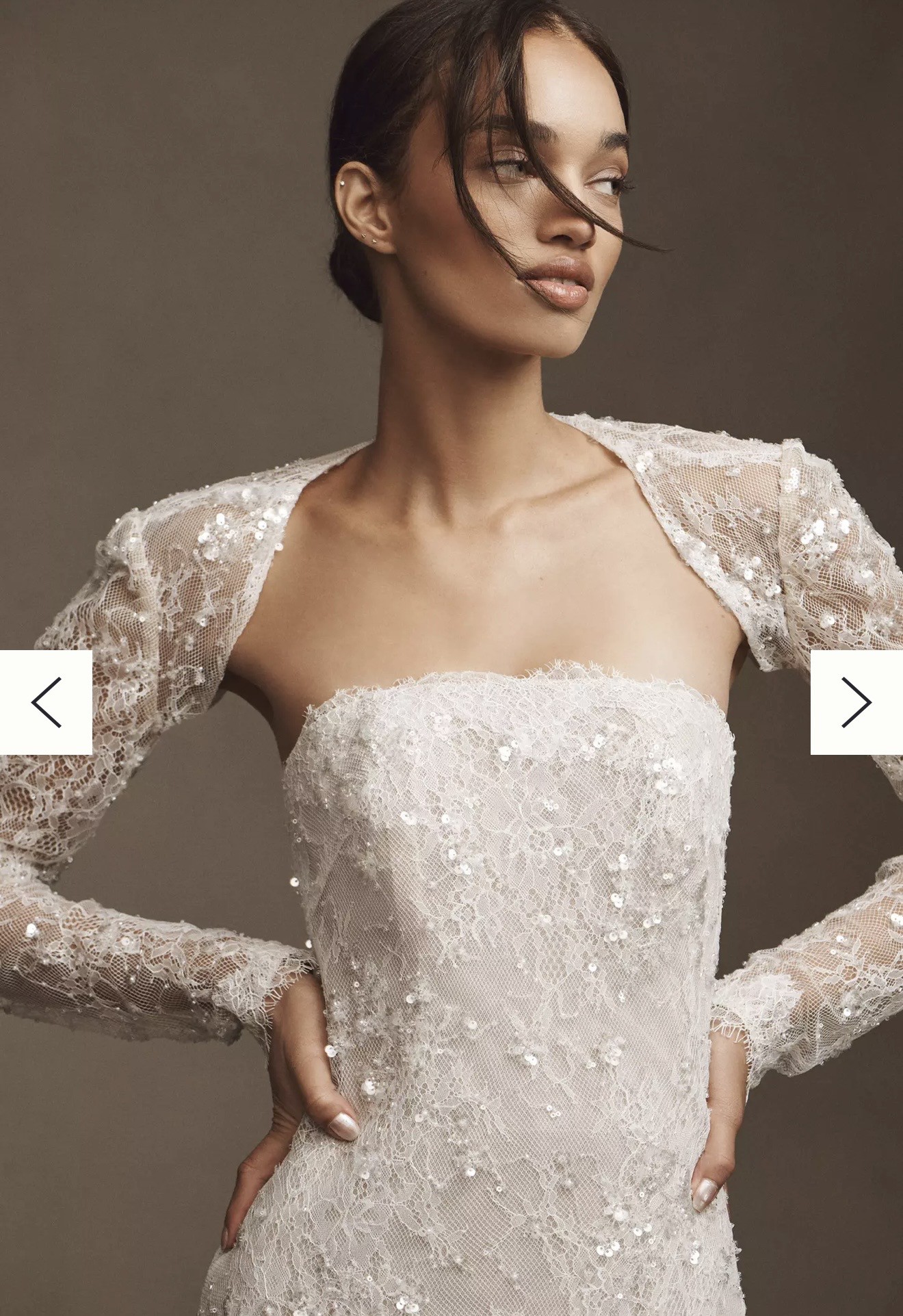 Watters, Maeve Strapless Sequin Lace Sheath Wedding Gown New Wedding Dress  Save 46% - Stillwhite