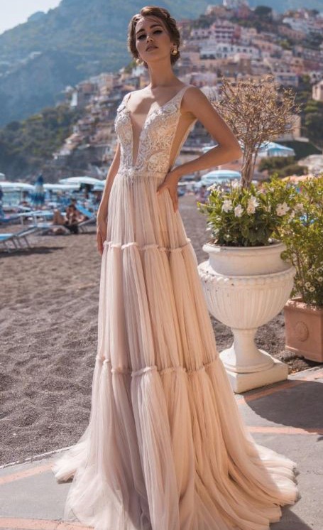 petra embroidered dress Petra Silk-White-Ivory / mm / Extra Length main image 0
