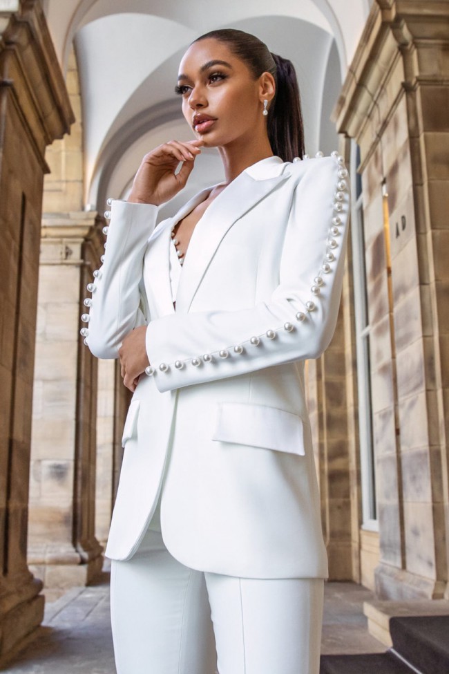 Nadine Merabi Charlotte blazer and bra New Wedding Dress Save 16% ...