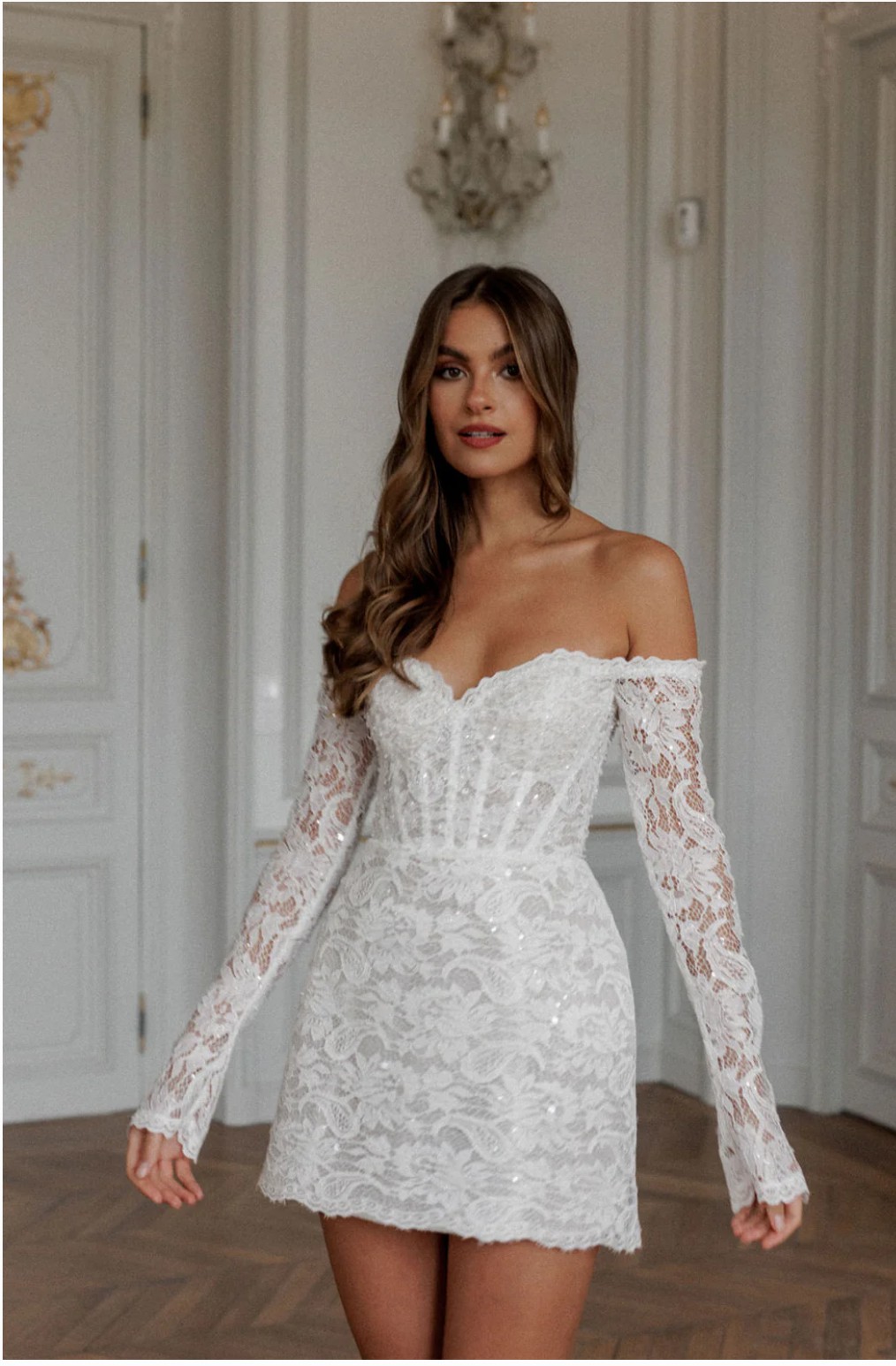 chinese dress ladies Anna Glitter Sequin Lace-Up Formal Dress