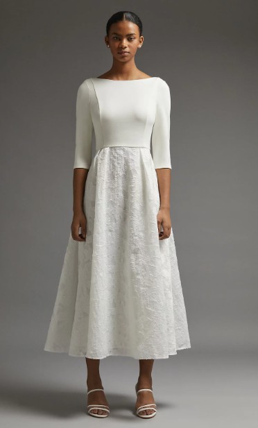 Coast Full Skirt Midi Dress New Wedding Save 33% - Stillwhite