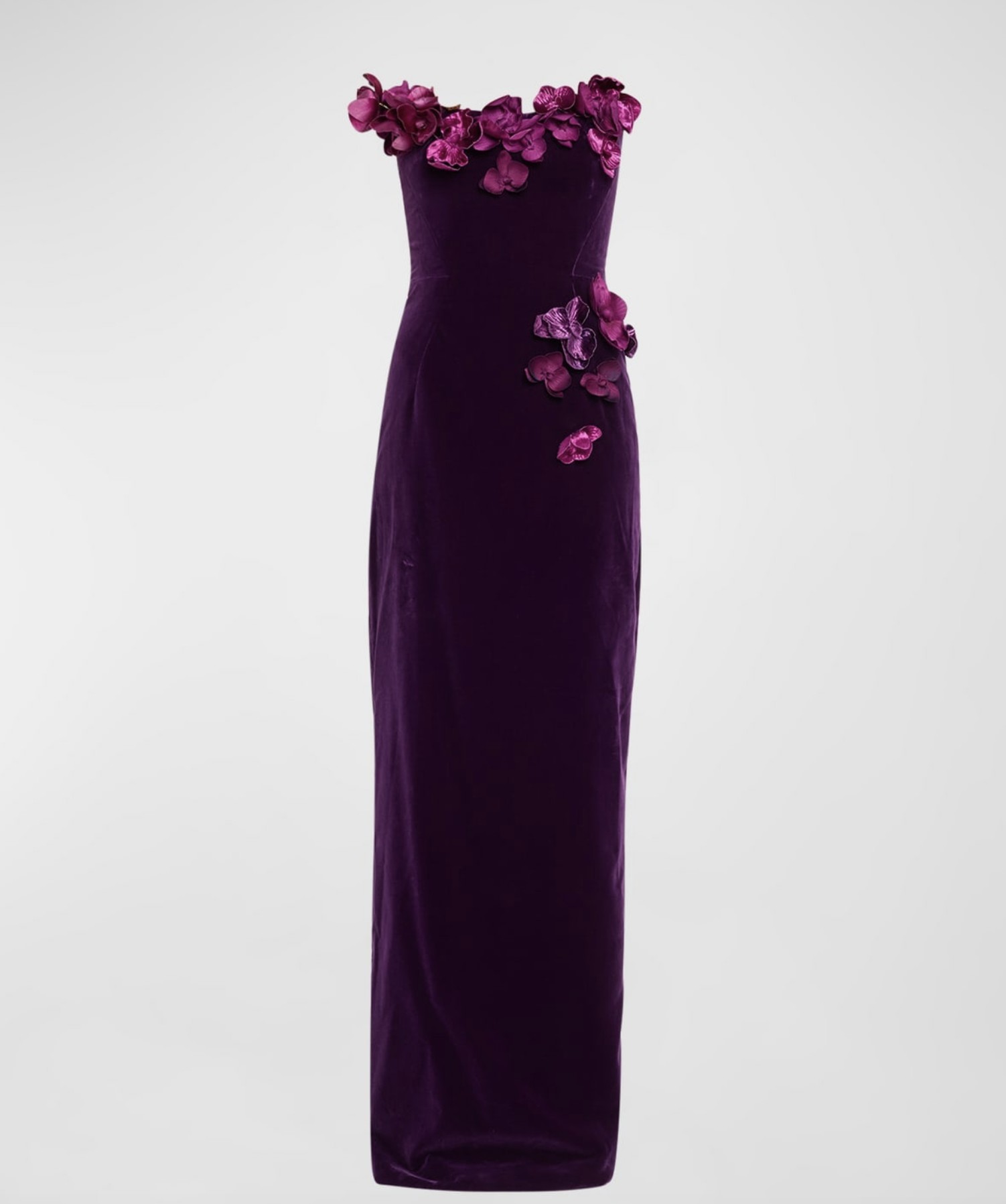 green emerald velvet dress Velvet burgundy dress with crystal embroidery main image 1