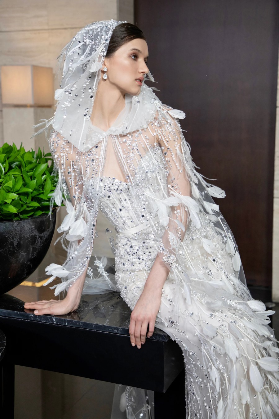 A Bold Bridal Trend: Dramatic Feathers – Stillwhite Blog