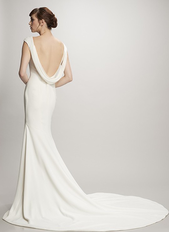 Theia Couture Daria Cowl Back Gown Style 890234 New Wedding Dress