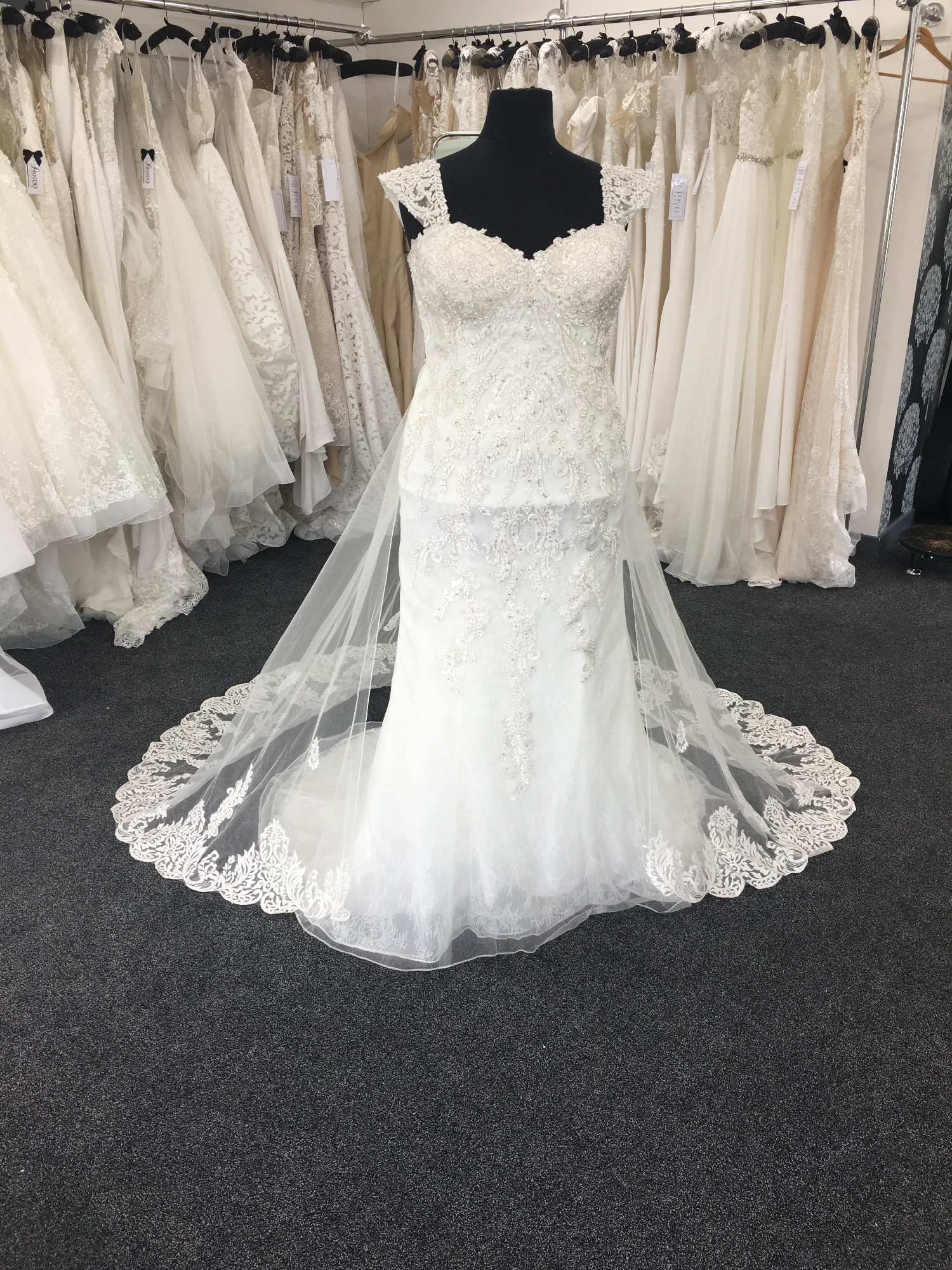 confetti and lace bridesmaid dresses