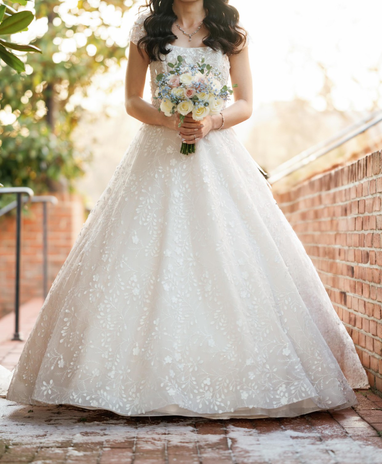 fae dress in ivory Wild Rose & Sparrow The Fae Midi Dress in Chantilly PREORDER 1X main image 0