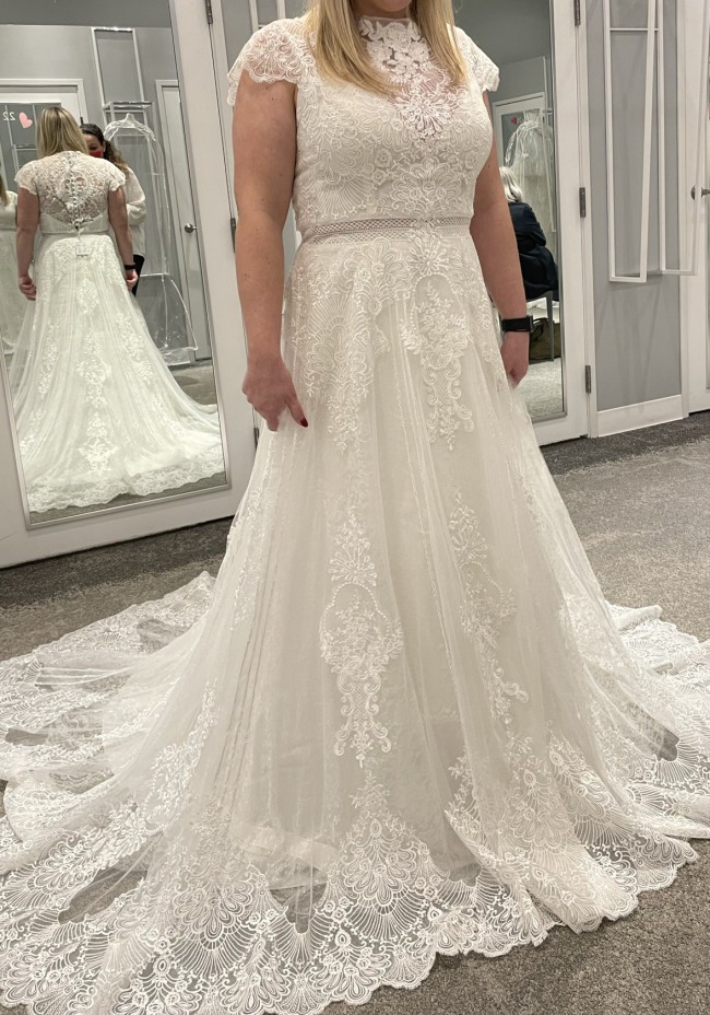 plus size long a line dresses Off Shoulder Long Formal A-Line Plus Size Dress by LaDivine CD243C main image 1