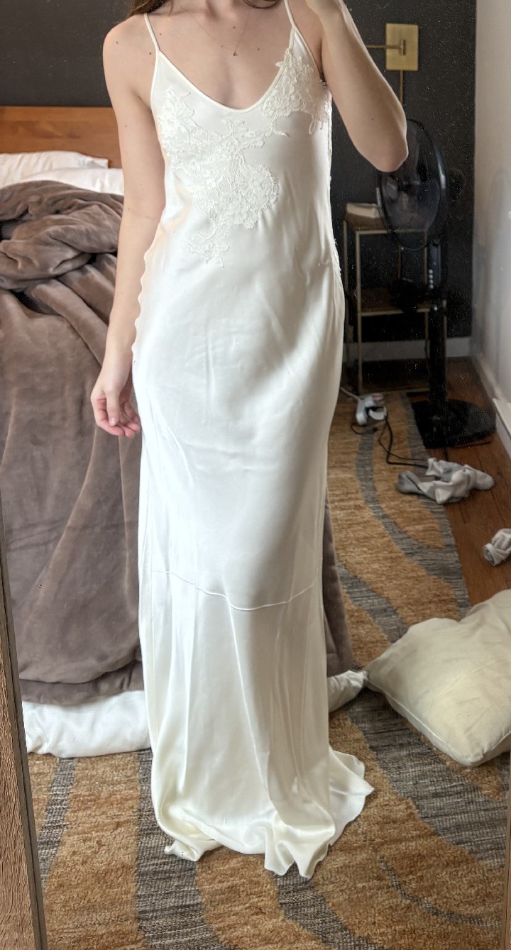 slim fit dress slacks Floor-Length Cami Dress In Ivory – Victoria Beckham UK