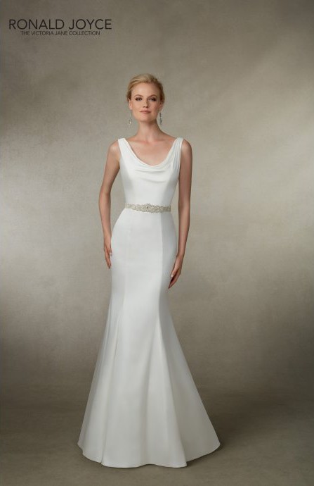 ronald joyce satin wedding dress