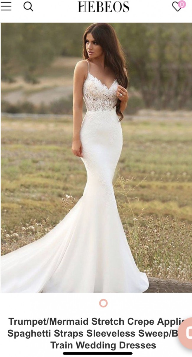 Hebeos Trumpet/Mermaid style New Wedding Dress Save 50