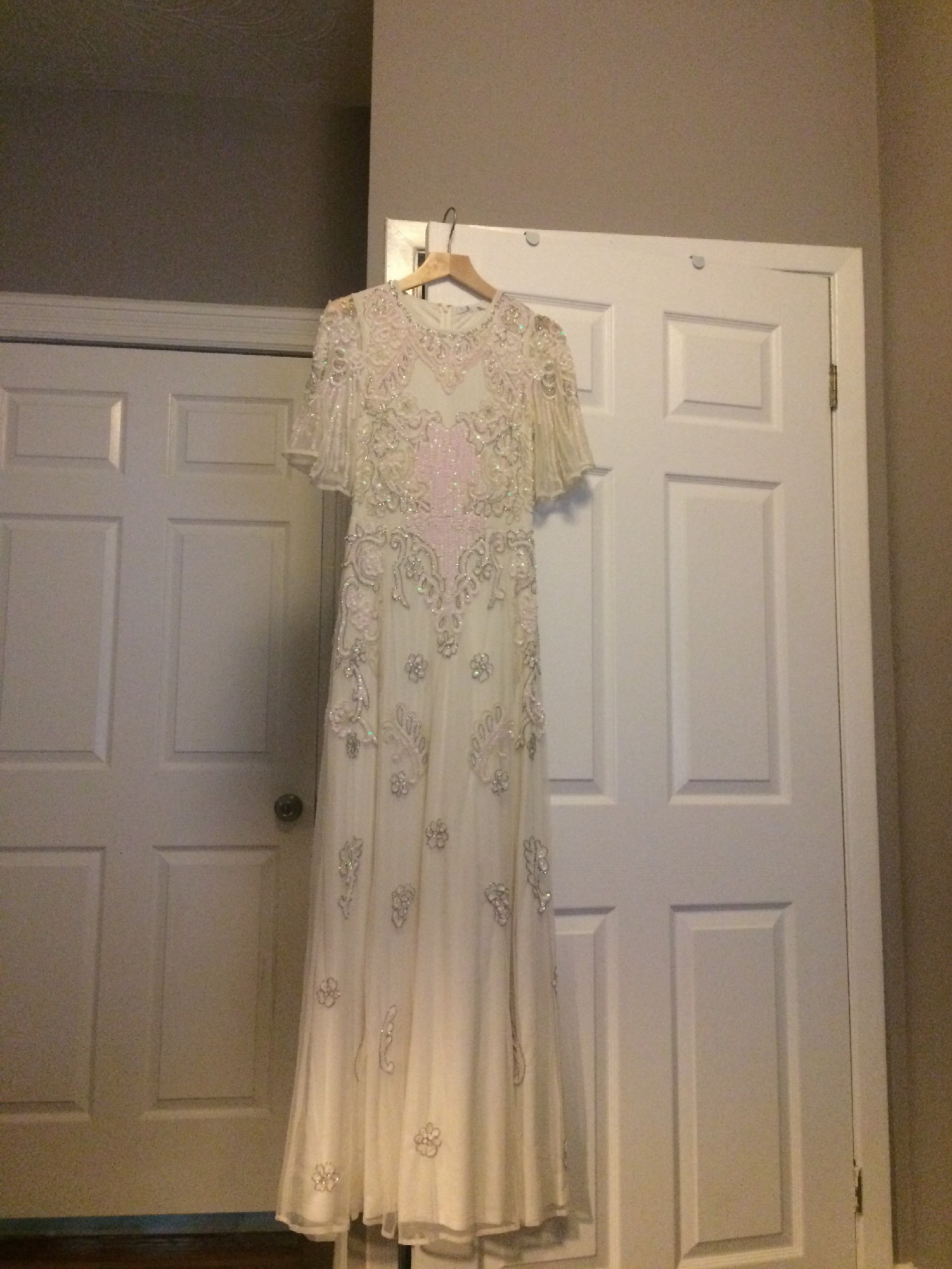 asos flutter sleeve wedding dress