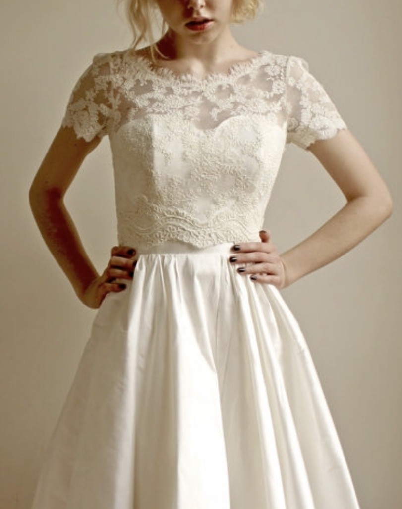 Leanne Marshall Elandra Lace Topper  New Wedding  Dress  on 