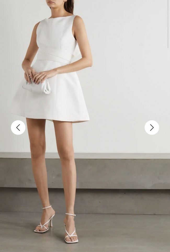 brandon maxwell bonded bustier silk mini dress Brandon Maxwell - The Lexi embellished silk-satin mini dress