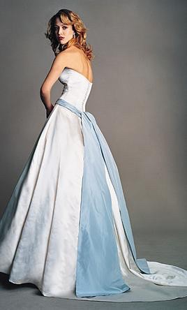 Amsale Blue sash gown Used Wedding Dress Save 79% - Stillwhite