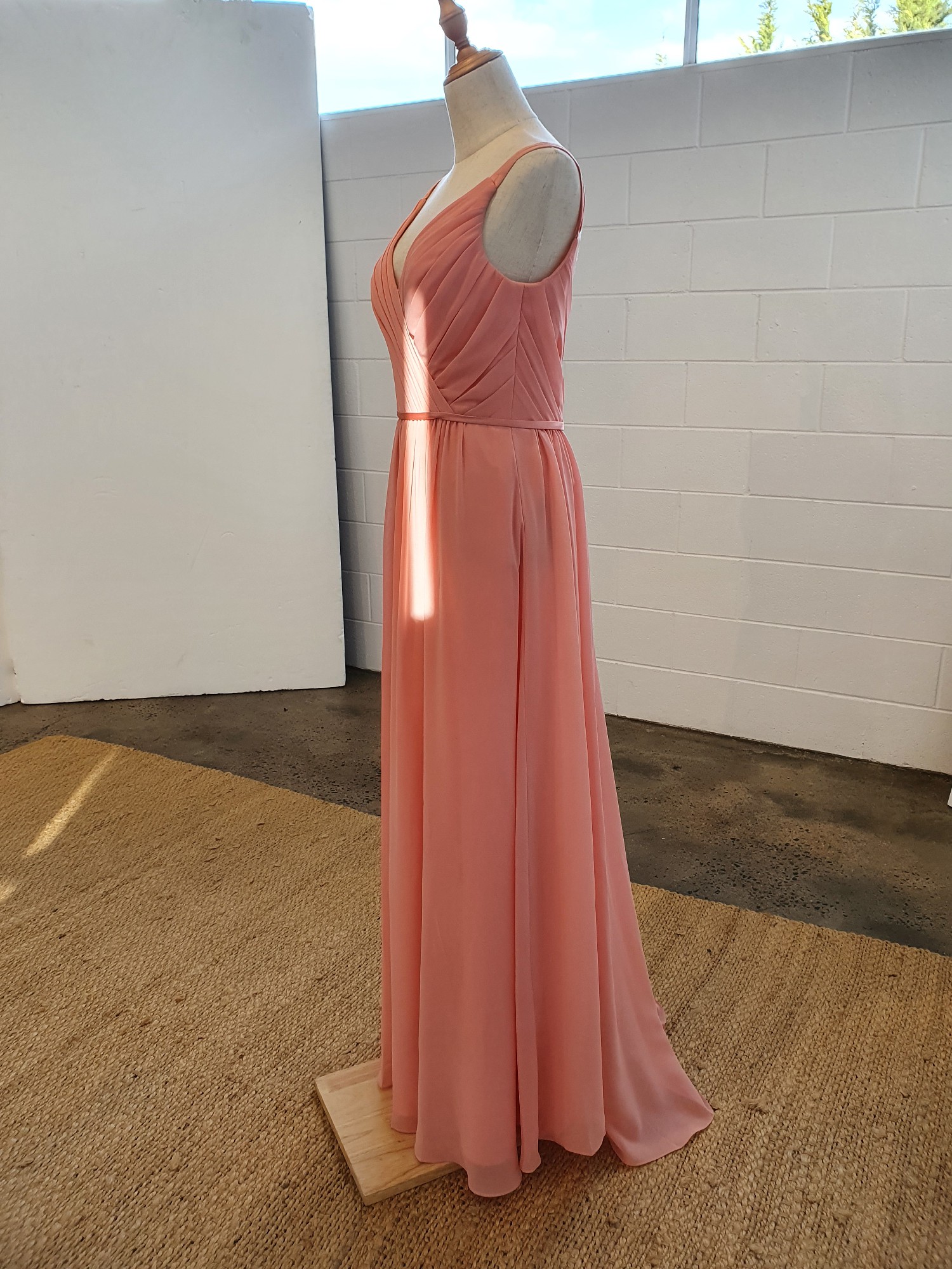 size 8 bridesmaid dress Halter Chiffon Bridesmaid Dress Plus Size, Dusty_Rose