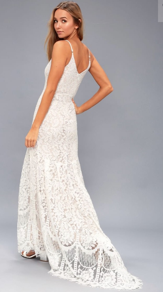 lulus flynn white lace maxi dress
