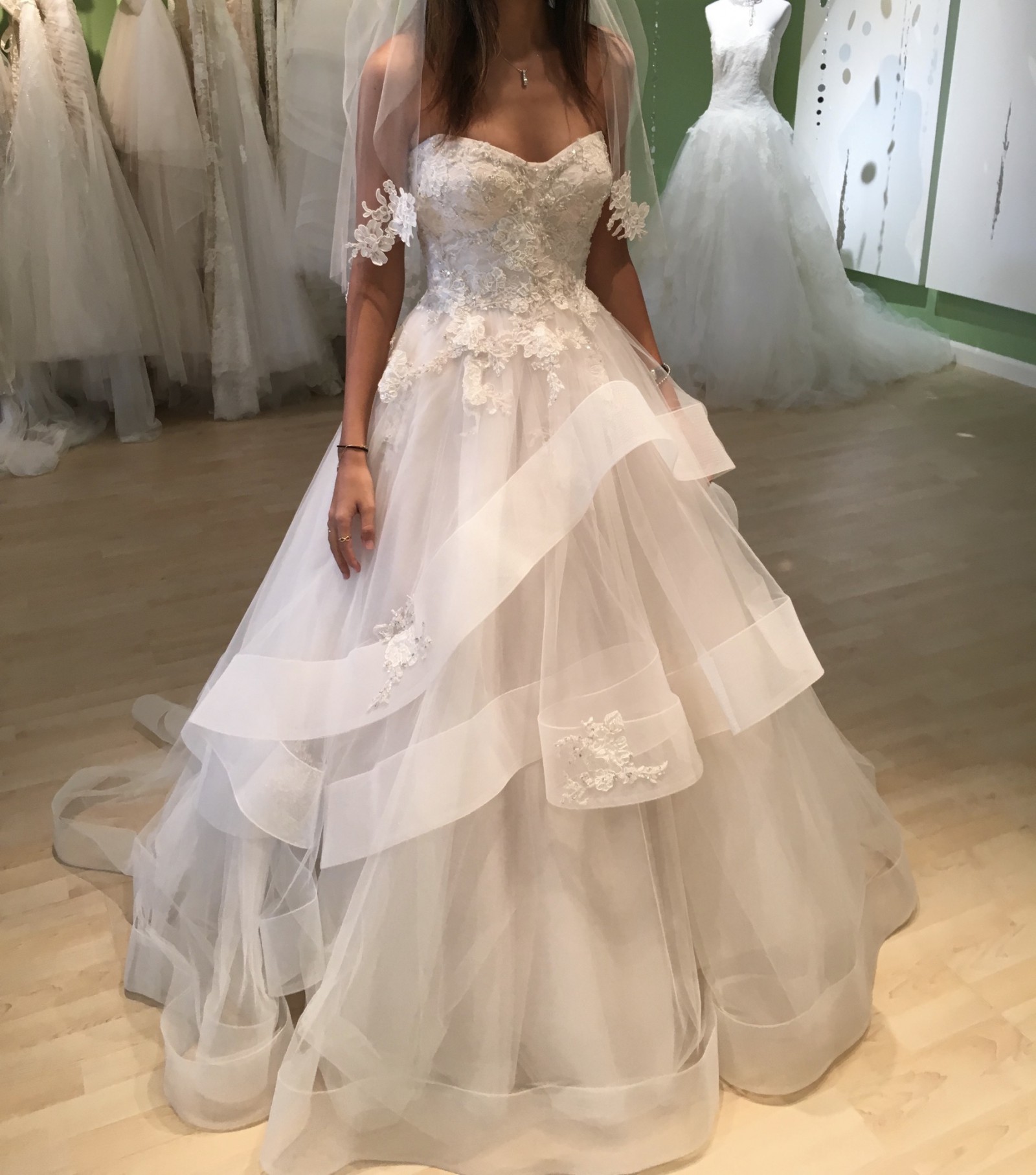 Monique Lhuillier Bliss By Monique L’huillier 1518 Preowned Wedding ...