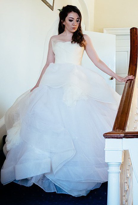 vera wang blue wedding dress