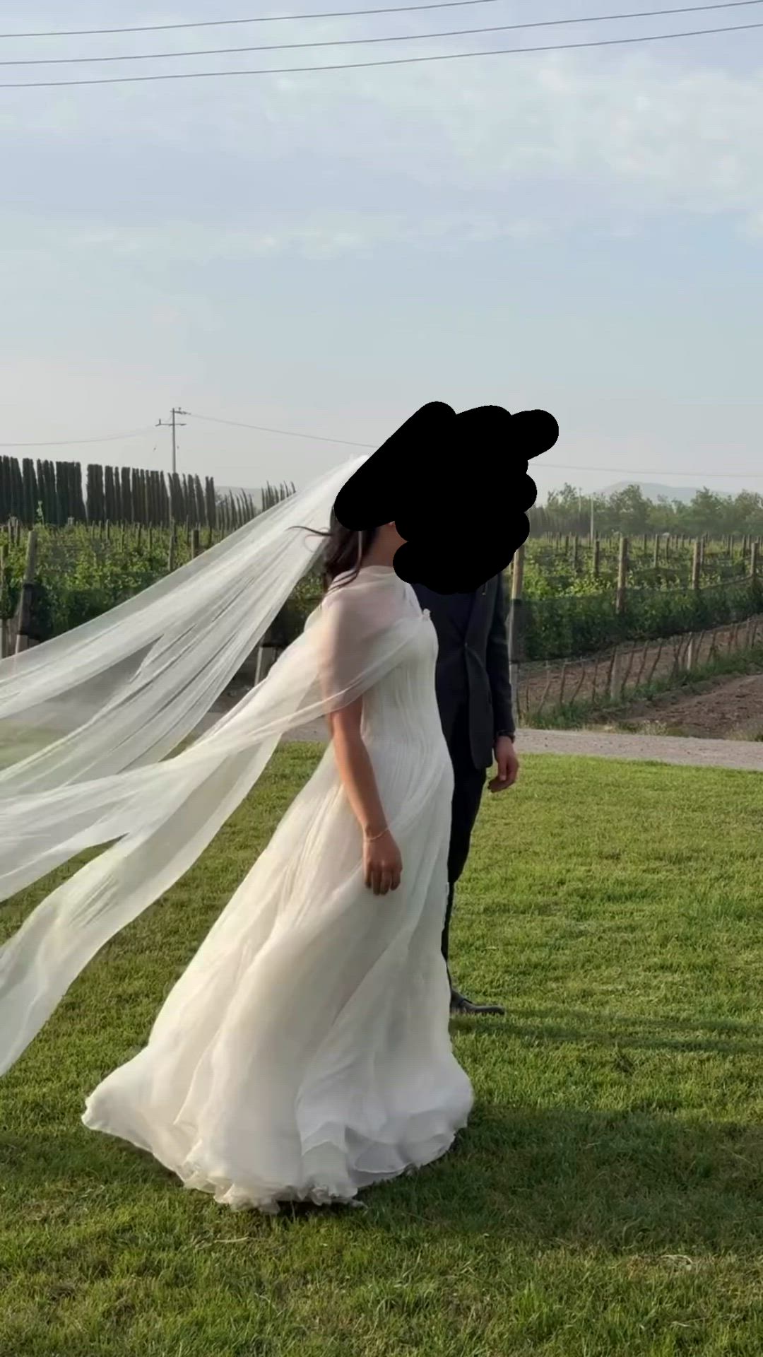 Nadia Manjarrez Bridal, Ana dress + Veil + Cape / Scarf