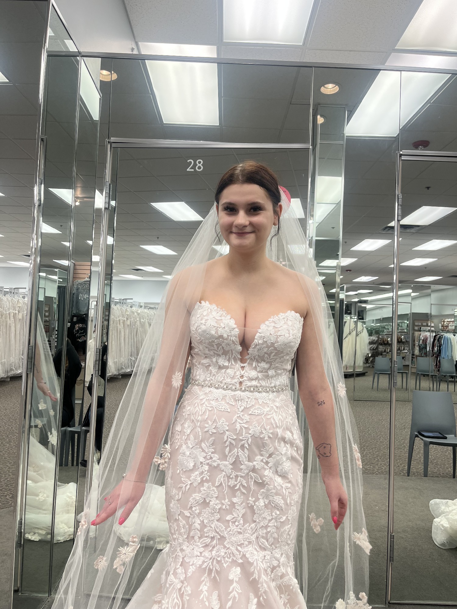 Oleg Cassini, lace appliqu mermaid strapless wedding dress in I Wedding Dress Save 45% - Stillwhite Oleg Cassini, lace appliqu mermaid strapless wedding dress in I Wedding Dress Save 45% - Stillwhite