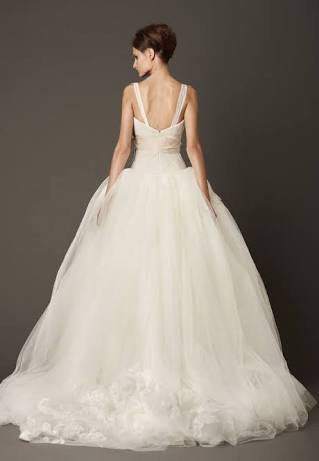 Vera Wang Luxe Le Notre Wedding Dress 8 Ivory A-line Organza Bling