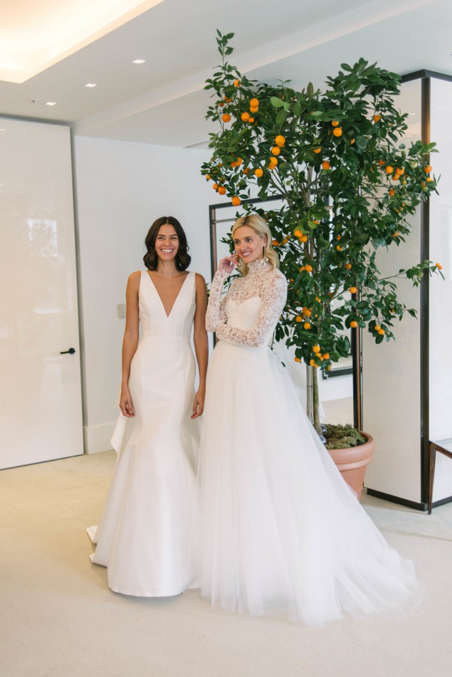 carolina herrera harrison open back gown