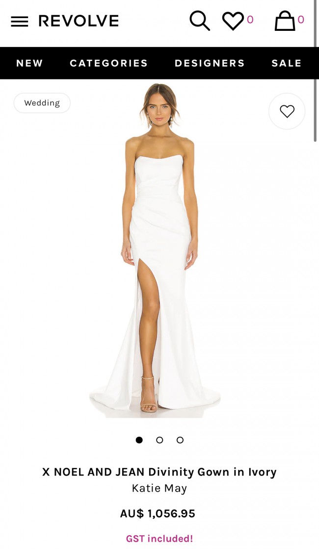 x noel and jean divinity gown in ivory