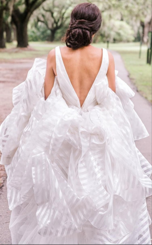 morilee striped dress