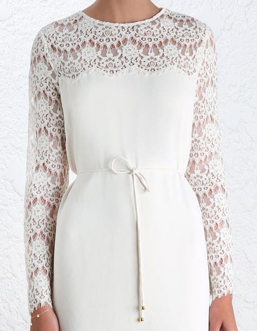 Zimmermann, Crepe Lace Shift Dress Preowned Wedding Dress Save 36% -  Stillwhite