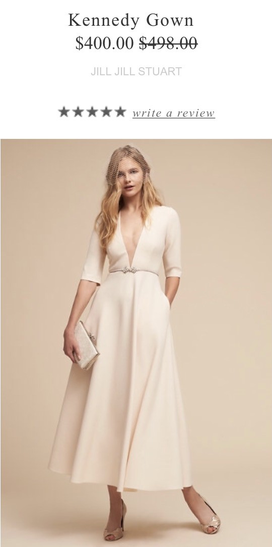 BHLDN Kennedy Gown Used Wedding Dress Save 25% - Stillwhite