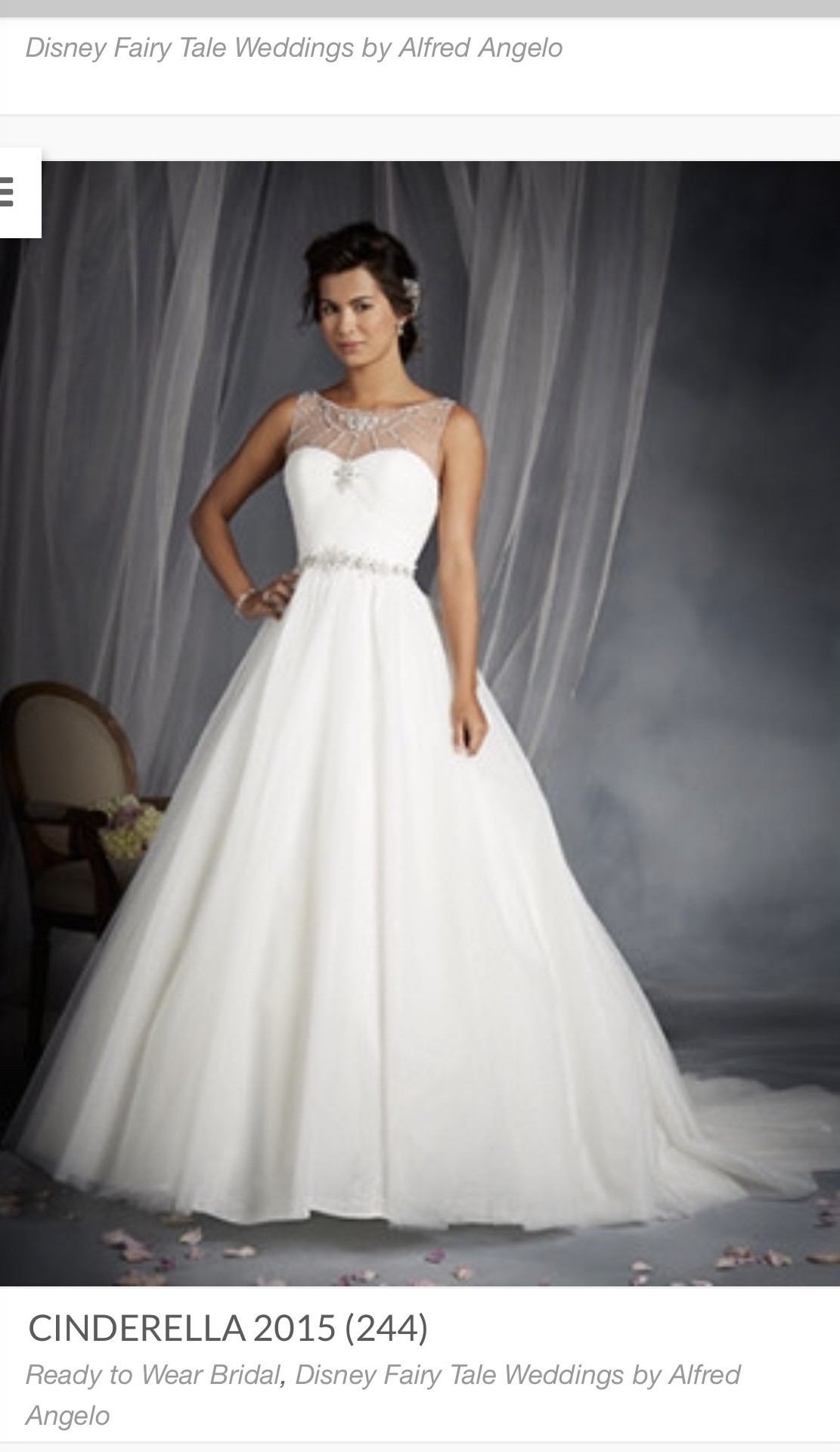 Alfred Angelo Cinderella 244 Disney Fairytale 2015 New Wedding Dress Save 79 Stillwhite