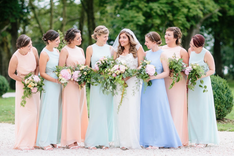 Pastel mismatched bridesmaids Pastel mismatched bridesmaids