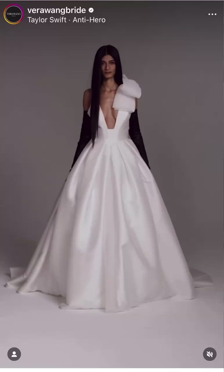 Vera Wang, MARGOT DRESS AND BOW MIKADO AND ORGANZA