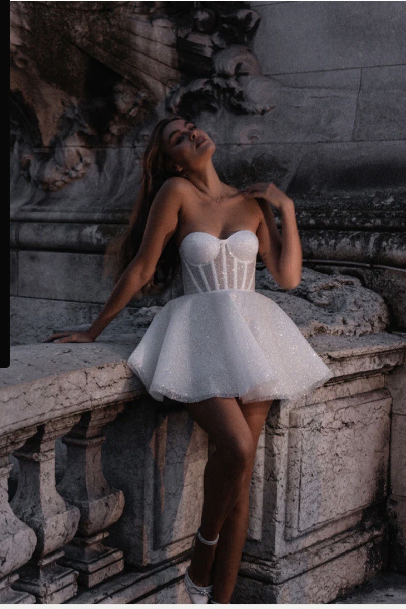White Corset Dress Sequin Hand Made  White corset dress, Glamour dress,  Corset dress