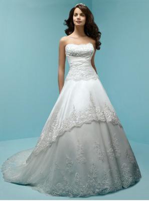 Alfred Angelo A-line 1153C, Ivory Diamond White Preloved Wedding Dress ...