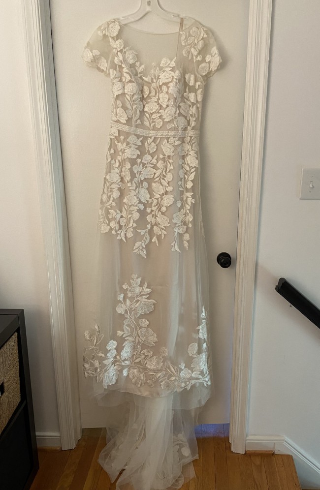 Melissa Sweet Illusion Cap Sleeve Wedding Dress