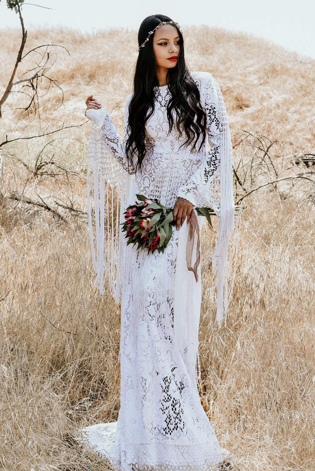 saldana vintage wedding dress