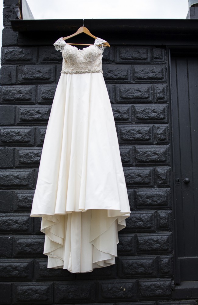 Caleche Olivia Classic Silk Wedding  Dress  Preowned 