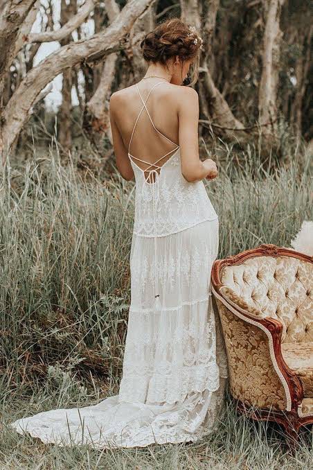 canyon moon mesh gown